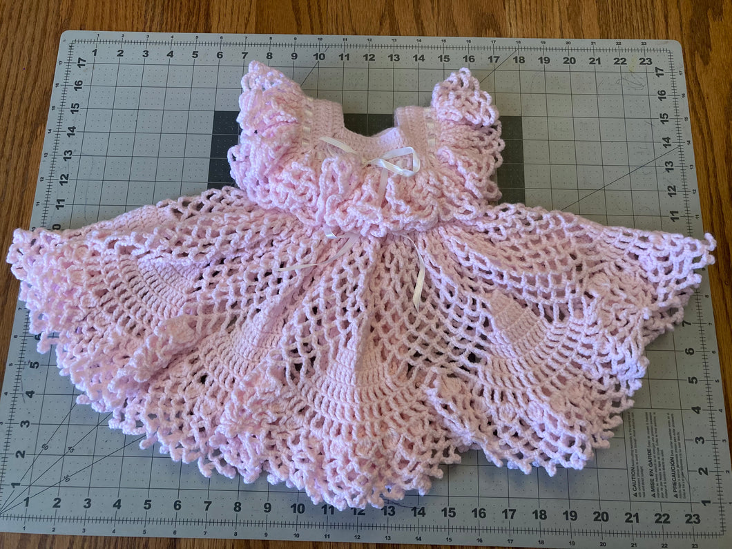 Crochet Baby Dress 3-6 months