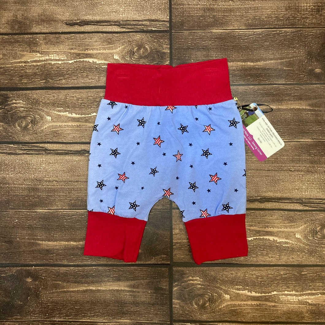 9mo-3T Red, White, and Blue Stars Maxaloones Shorts