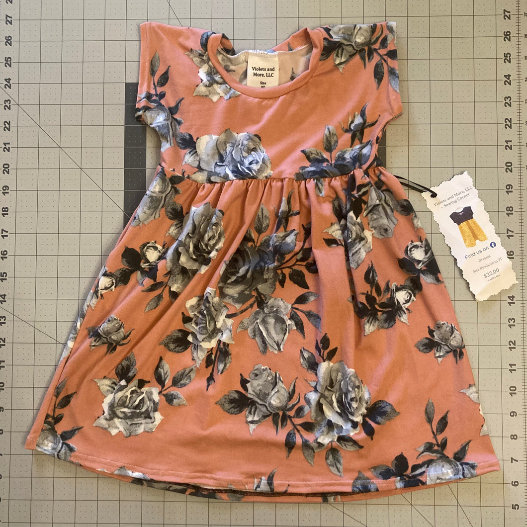 3T Floral Peach Dress