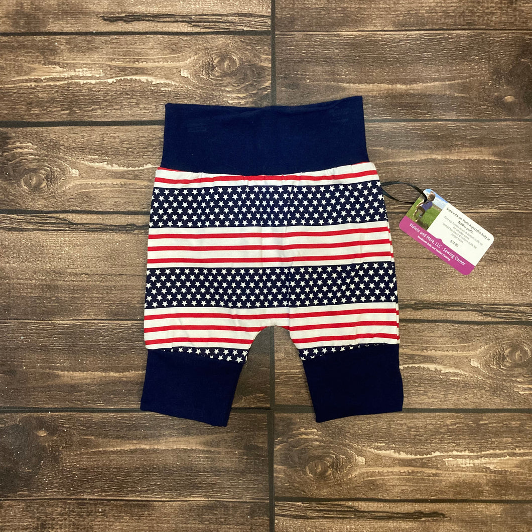 9mo-3T Red, White, and Blue Striped Maxaloones Shorts